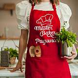Престилка с нагръдник и регулируема презрамка с надпис