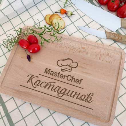 Дъска за мезета с надпис