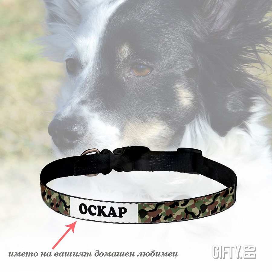 Нашийник за куче с име по поръчка от Гифти.бг