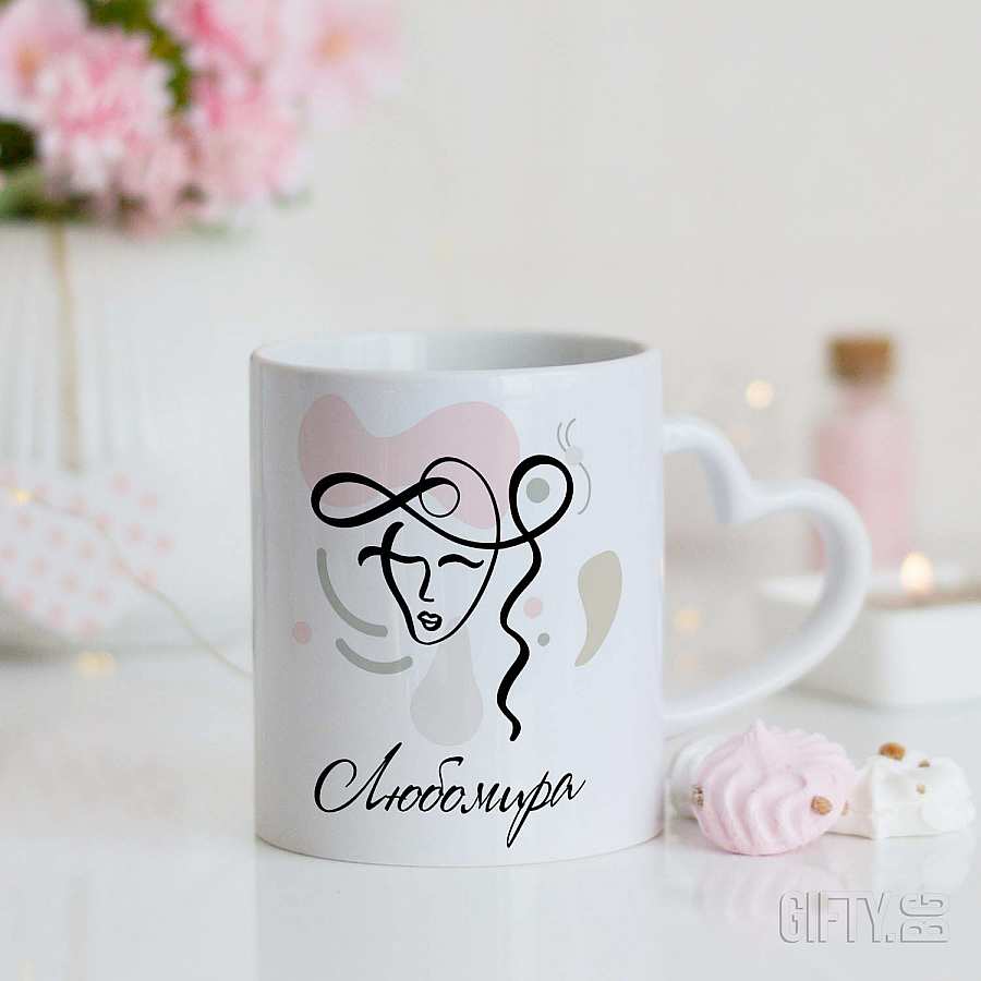 Чаша с принт за подарък на жена