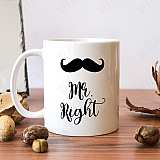 Чаша за кафе с надпис за него mr right