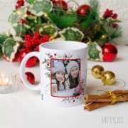 Коледна чаша със снимка за жена за подарък в Gifty.BG