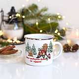 Метално канче за подарък за Коледа