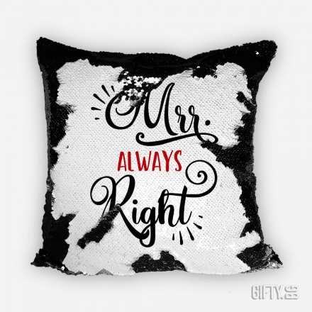 Магическа възглавничка Mrs. always Right за подарък в Gifty.BG