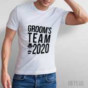 Тениски за ергенско парти с надпис по избор - Groom`s Team