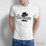 Тениски за младоженеца с надпис за ергенско парти -The Groom
