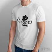 Тениски за младоженеца с надпис за ергенско парти -The Groom